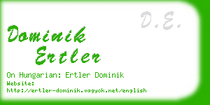 dominik ertler business card